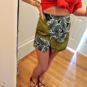 Topshop Scribble Leaves Mini Skort size 4